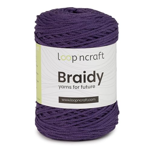 Makramee Garn Dunkel Violett, Loopncraft, 2mm - 250m - 250g, Kettengarn, Braidy, Recycling Garn Makramee Garn Dunkel Violett, Loopncraft, 2mm - 250m - 250g, Kettengarn, Braidy, Recycling Garn von Loopncraft