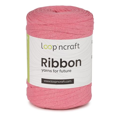 Loopncraft Ribbon, Rosa, 130m - 250g, geflochtenes Bandgarn, Recycling Garn Loopncraft Ribbon, Rosa, 130m - 250g, geflochtenes Bandgarn, Recycling Garn von Loopncraft