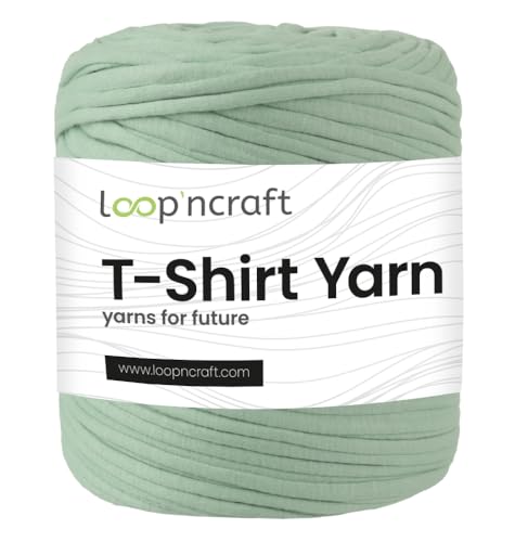 Textilgarn, Aqua Green, Loopncraft, 750g, T-Shirt Yarn, Recyling Garn von Loopncraft