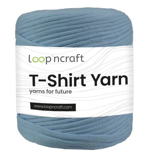 Textilgarn, Azurblau, Loopncraft, 750g, T-Shirt Yarn, Recyling Garn von Loopncraft