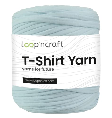Textilgarn, Cloud Blue, Loopncraft, 750g, T-Shirt Yarn, Recyling Garn von Loopncraft