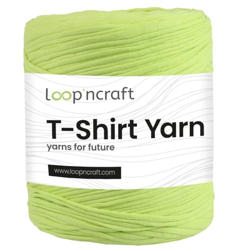 Textilgarn, Neongrün, Loopncraft, 750g, T-Shirt Yarn, Recyling Garn von Loopncraft