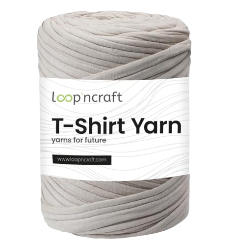 Textilgarn, Ekru, Loopncraft, 350g, T-Shirt Yarn, Recyling Garn von Loopncraft