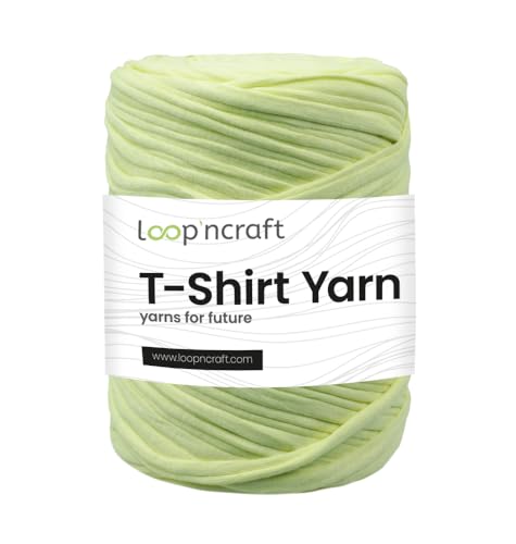 Textilgarn, Hellgelb, Loopncraft, 350g, T-Shirt Yarn, Recyling Garn von Loopncraft