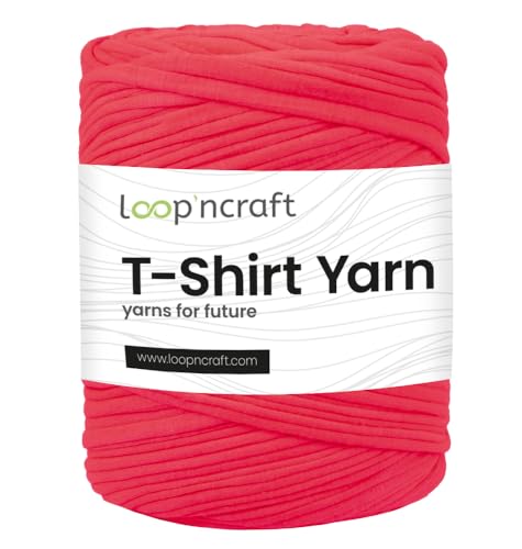 Textilgarn, Koralle, Loopncraft, 350g, T-Shirt Yarn, Recyling Garn von Loopncraft