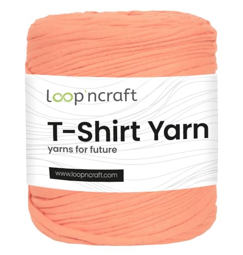 Textilgarn, Korallenorange, Loopncraft, 750g, T-Shirt Yarn, Recyling Garn von Loopncraft