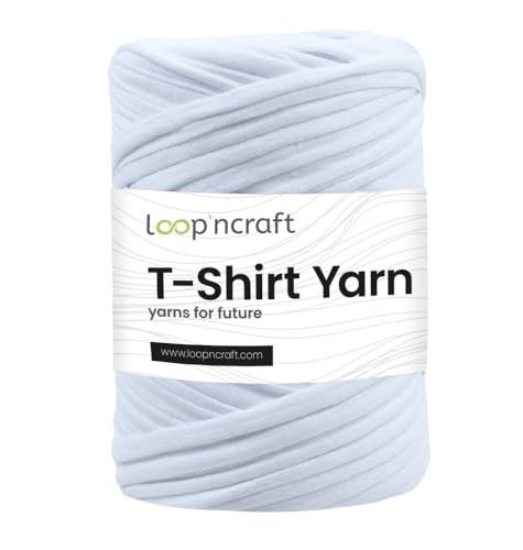 Textilgarn, Optisch weiß, Loopncraft, 350g, T-Shirt Yarn, Recyling Garn von Loopncraft