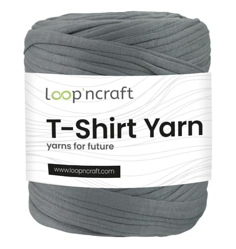 Textilgarn, Premium Silber, Loopncraft, 750g, T-Shirt Yarn, Recyling Garn von Loopncraft