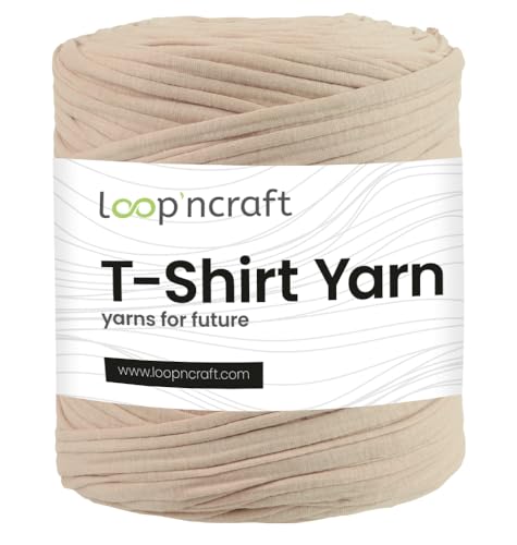 Textilgarn, Sanddüne, Loopncraft, 750g, T-Shirt Yarn, Recyling Garn von Loopncraft