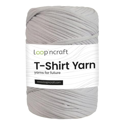 Textilgarn, Sanftes Silber, Loopncraft, 350g, T-Shirt Yarn, Recyling Garn Textilgarn, Sanftes Silber, Loopncraft, 350g, T-Shirt Yarn, Recyling Garn von Loopncraft