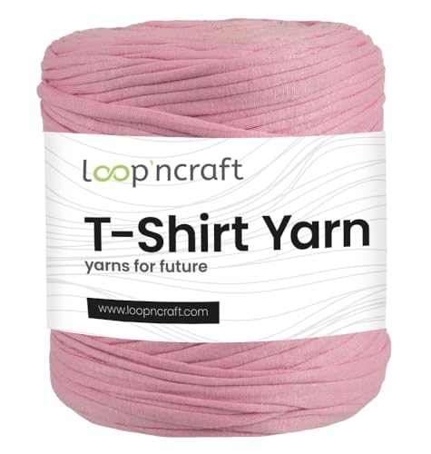 Textilgarn, Zuckerwatte-Rosa, Loopncraft, 750g, T-Shirt Yarn, Recyling Garn von Loopncraft