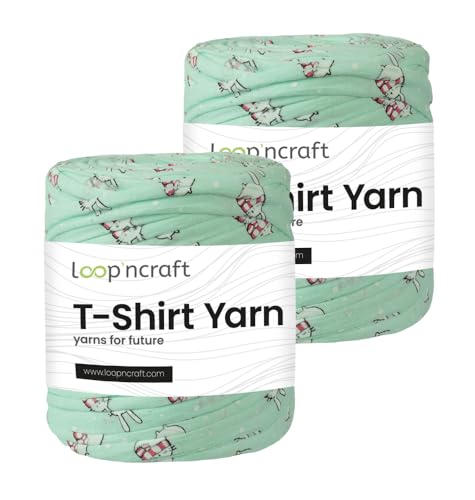 Textilgarn 2er-Set, Cat Printed, Loopncraft, 2 X 750g, T-Shirt Yarn, Recyling Garn Textilgarn 2er-Set, Cat Printed, Loopncraft, 2 X 750g, T-Shirt Yarn, Recyling Garn von Loopncraft