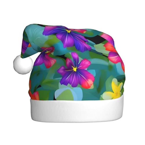 Loppott Hawaiianische Weihnachtsmütze mit buntem Blumendruck, für Erwachsene, Weihnachtsmützen für Weihnachten, Neujahr, Feiertage Loppott Hawaiianische Weihnachtsmütze mit buntem Blumendruck, für Erwachsene, Weihnachtsmützen für Weihnachten, Neujahr, Feiertage von Loppott