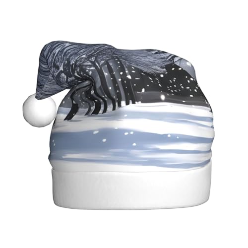 Loppott Weihnachtsmütze für Erwachsene, Motiv: Schnee im Park, Weihnachtsmütze für Weihnachten, Neujahr, Feiertage, Party Loppott Weihnachtsmütze für Erwachsene, Motiv: Schnee im Park, Weihnachtsmütze für Weihnachten, Neujahr, Feiertage, Party von Loppott