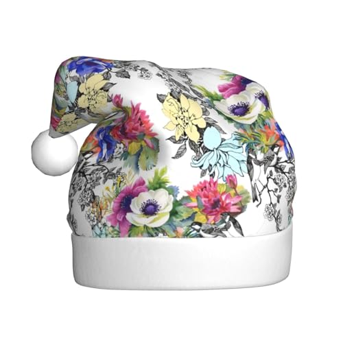 Loppott Weihnachtsmütze mit Blumen, Vögeln, Blättern und Zweigen, für Erwachsene, Weihnachtsmützen für Weihnachten, Neujahr, Feiertage Loppott Weihnachtsmütze mit Blumen, Vögeln, Blättern und Zweigen, für Erwachsene, Weihnachtsmützen für Weihnachten, Neujahr, Feiertage von Loppott
