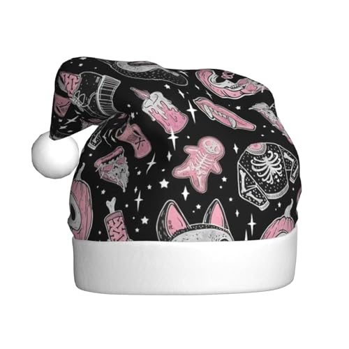 Loppott Weihnachtsmütze mit Halloween-Kürbis-Katzen-Aufdruck, für Erwachsene, Weihnachtsmützen für Weihnachten, Neujahr, Feiertage Loppott Weihnachtsmütze mit Halloween-Kürbis-Katzen-Aufdruck, für Erwachsene, Weihnachtsmützen für Weihnachten, Neujahr, Feiertage von Loppott