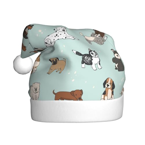 Loppott Weihnachtsmütze mit Hundeaufdruck, für Erwachsene, Weihnachtsmützen für Weihnachten, Neujahr, Feiertage Loppott Weihnachtsmütze mit Hundeaufdruck, für Erwachsene, Weihnachtsmützen für Weihnachten, Neujahr, Feiertage von Loppott