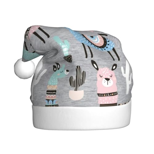 Loppott Weihnachtsmütze mit Lama-Kaktusaufdruck, für Erwachsene, Weihnachtsmützen für Weihnachten, Neujahr, Feiertage Loppott Weihnachtsmütze mit Lama-Kaktusaufdruck, für Erwachsene, Weihnachtsmützen für Weihnachten, Neujahr, Feiertage von Loppott