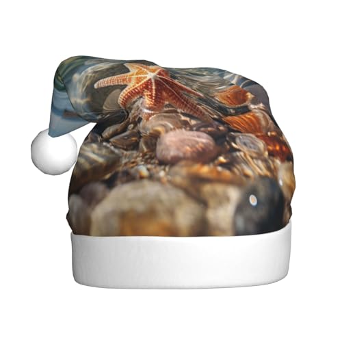 Loppott Weihnachtsmütze mit Seestern-Aufdruck für Erwachsene, Weihnachtsmützen für Weihnachten, Neujahr, Feiertage Loppott Weihnachtsmütze mit Seestern-Aufdruck für Erwachsene, Weihnachtsmützen für Weihnachten, Neujahr, Feiertage von Loppott