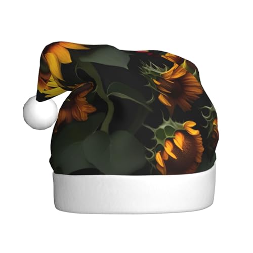 Loppott Weihnachtsmütze mit Sonnenblumen-Rosen-Aufdruck für Erwachsene, Weihnachtsmützen für Weihnachten, Neujahr, Feiertage Loppott Weihnachtsmütze mit Sonnenblumen-Rosen-Aufdruck für Erwachsene, Weihnachtsmützen für Weihnachten, Neujahr, Feiertage von Loppott