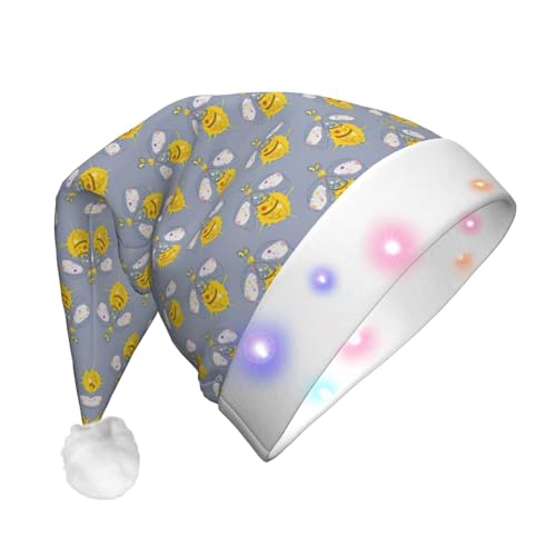 Weihnachtsmütze mit Löwenkopf, Löwenkopf, für Kinder, blauer Druck, weicher Plüsch, Weihnachtsmütze für Erwachsene, Weihnachten, Neujahr, festliches Partyzubehör Weihnachtsmütze mit Löwenkopf, Löwenkopf, für Kinder, blauer Druck, weicher Plüsch, Weihnachtsmütze für Erwachsene, Weihnachten, Neujahr, festliches Partyzubehör von Loppott