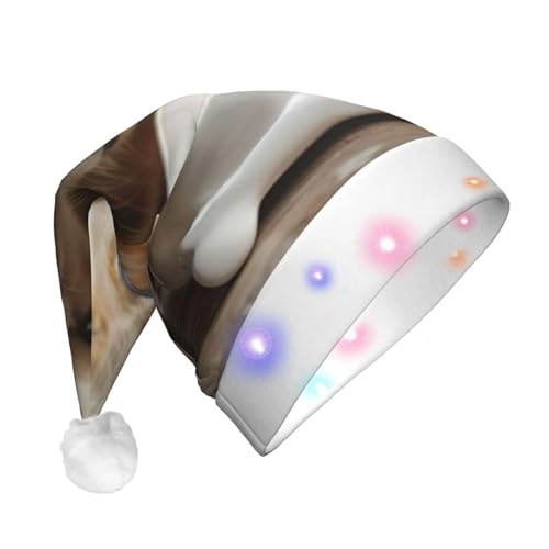 Weihnachtsmütze mit niedlichem Hundeknochenmotiv, weicher Plüsch, Weihnachtsmütze für Erwachsene, Weihnachten, Neujahr, festliches Partyzubehör Weihnachtsmütze mit niedlichem Hundeknochenmotiv, weicher Plüsch, Weihnachtsmütze für Erwachsene, Weihnachten, Neujahr, festliches Partyzubehör von Loppott