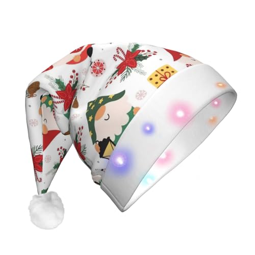 Weihnachtsmütze mit niedlichem Zwergen-Druck, weicher Plüsch, Weihnachtsmütze für Erwachsene, Weihnachten, Neujahr, festliches Partyzubehör Weihnachtsmütze mit niedlichem Zwergen-Druck, weicher Plüsch, Weihnachtsmütze für Erwachsene, Weihnachten, Neujahr, festliches Partyzubehör von Loppott