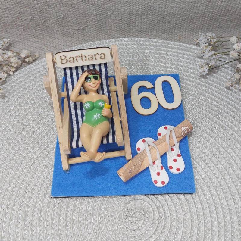 Geschenke Zum Runden Geburtstag, Frau Im Liegestuhl, Geburtstag Lustig, Geschenk Frau, Geldgeschenk von Loreliya
