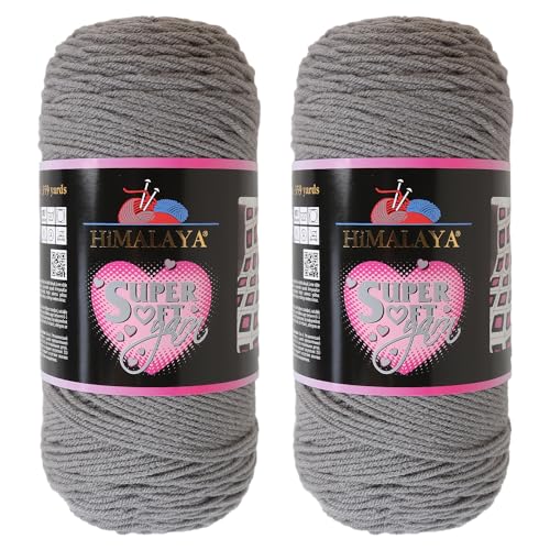 Loren 2 Knäuel Himalaya superweiches Garn, 100% Acryl, insgesamt 400 Gramm, je Knäuel 200 g, 328 Meter lang, Garngewicht: 4: Worsted-Aran, Grau 80853 Loren 2 Knäuel Himalaya superweiches Garn, 100% Acryl, insgesamt 400 Gramm, je Knäuel 200 g, 328 Meter lang, Garngewicht: 4: Worsted-Aran, Grau 80853 von Loren