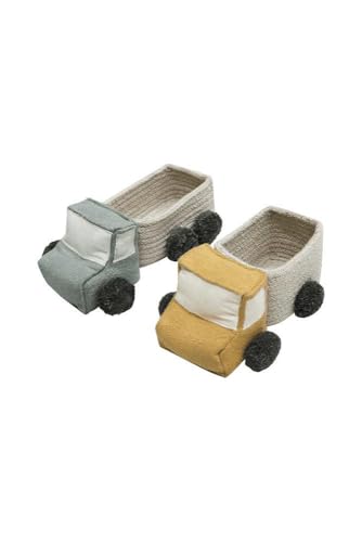 2 Kinderkörbe in Form von Lastwagen - blau und gelb - 8 x 14 x 21 cm und 8 x 14 x 24 cm 2 Kinderkörbe in Form von Lastwagen - blau und gelb - 8 x 14 x 21 cm und 8 x 14 x 24 cm von Lorena Canals