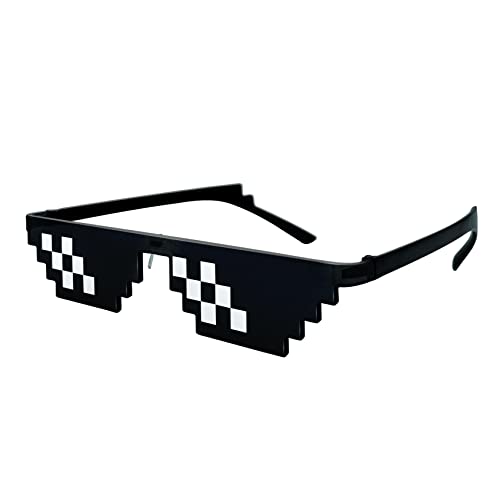 Lorigun Thug Life Sonnenbrillen pixelig Mosaik Brille Party Brille MLG Shades (12 Pixel) von Lorigun