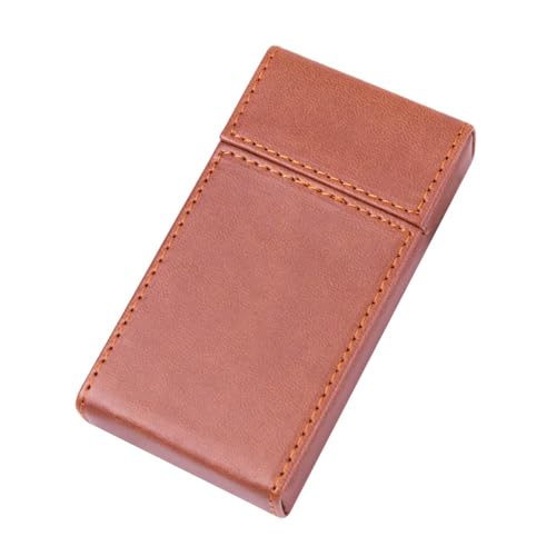Lorxilar Zigarettenetui Schlank Zigarettenbox Leder Mit Magnetverschluss Zigarettenschachtel Für 20 Zigaretten,One Size,Brown von Lorxilar
