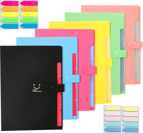 6 Stück Fächermappe A4, Dokumentenmappe A4 Fächermappe Veranstalter Datei Organizer mit Etiketten 5 Fächer Erweiterbar Tragbar Dokumentenmappe für Zuhause oder Büro Dokumente Papiere, 6 Farbe 6 Stück Fächermappe A4, Dokumentenmappe A4 Fächermappe Veranstalter Datei Organizer mit Etiketten 5 Fächer Erweiterbar Tragbar Dokumentenmappe für Zuhause oder Büro Dokumente Papiere, 6 Farbe von Lostwry