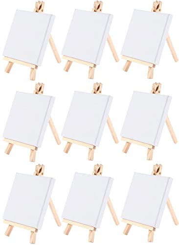 9 Stück Mini Leinwand mit Mini Staffelei, Mini Holz Dekoration Staffelei Kleine Holz Dreieck Staffelei für Display, Fotos, Visitenkarten, Fotoalben, Poster Foto Memo, Malhandwerk 9 Stück Mini Leinwand mit Mini Staffelei, Mini Holz Dekoration Staffelei Kleine Holz Dreieck Staffelei für Display, Fotos, Visitenkarten, Fotoalben, Poster Foto Memo, Malhandwerk von Lostwry