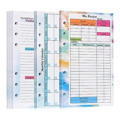 Losueeun 82 Blatt A6-Budgetplaner, Nachfüll-Notizblock, 6 Löcher für A6-Ordnereinband, Sparen Sie Losueeun 82 Blatt A6-Budgetplaner, Nachfüll-Notizblock, 6 Löcher für A6-Ordnereinband, Sparen Sie von Losueeun