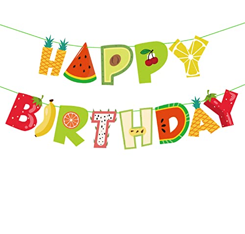 Losuya Happy Birthday Banner Sommer Obst Papier Wimpelkette Girlande für Hawaii Thema Sommer Geburtstag Party Dekoration Losuya Happy Birthday Banner Sommer Obst Papier Wimpelkette Girlande für Hawaii Thema Sommer Geburtstag Party Dekoration von Losuya