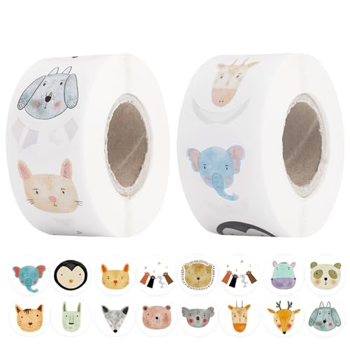 Lotbun 1000 Stück Sticker Kinder Tiere,für Aufkleber Kinder, Tiere Aufkleber, 16 Sticker Kinder, Belohnungsaufkleber Lotbun 1000 Stück Sticker Kinder Tiere,für Aufkleber Kinder, Tiere Aufkleber, 16 Sticker Kinder, Belohnungsaufkleber von Lotbun