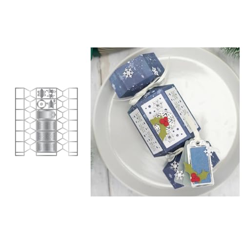 3D-Bonbondose Metall Stanzschablone, Stanzformen, Stanzbögen, Prägeschablonen, Cutting Die Set, Stanzschablonen für DIY Scrapbooking, Fotoalbum Dekorative von Lotmouday