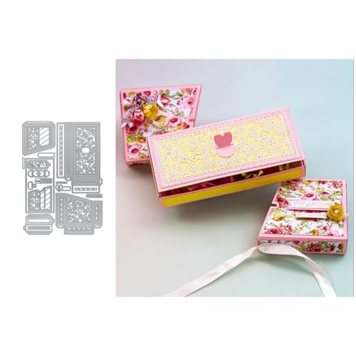 3D Geschenk Kasten Metall Stanzschablone, Stanzformen, Stanzbögen, Prägeschablonen, Cutting Die Set, Stanzschablonen für DIY Scrapbooking, Fotoalbum Dekorative von Lotmouday