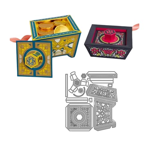 3D-Geschenkbox Metall Stanzschablone, Stanzformen, Stanzbögen, Prägeschablonen, Cutting Die Set, Stanzschablonen für DIY Scrapbooking, Fotoalbum Dekorative von Lotmouday