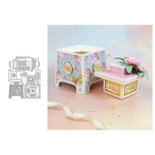 3D-Geschenkbox Metall Stanzschablone, Stanzformen, Stanzbögen, Prägeschablonen, Cutting Die Set, Stanzschablonen für DIY Scrapbooking, Fotoalbum Dekorative von Lotmouday