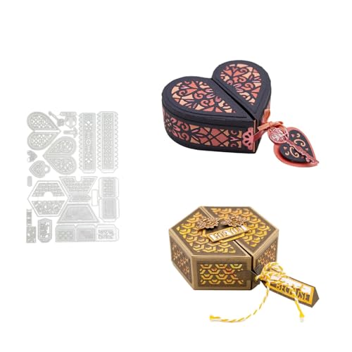 3D Kasten Metall Stanzschablone, Stanzformen, Stanzbögen, Prägeschablonen, Cutting Die Set, Stanzschablonen für DIY Scrapbooking, Fotoalbum Dekorative von Lotmouday