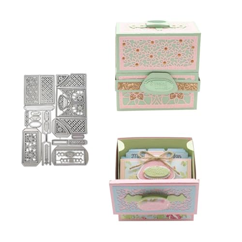 3D Kasten Metall Stanzschablone, Stanzformen, Stanzbögen, Prägeschablonen, Cutting Die Set, Stanzschablonen für DIY Scrapbooking, Fotoalbum Dekorative von Lotmouday