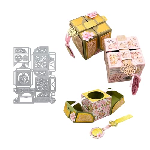 3D Kasten Metall Stanzschablone, Stanzformen, Stanzbögen, Prägeschablonen, Cutting Die Set, Stanzschablonen für DIY Scrapbooking, Fotoalbum Dekorative von Lotmouday