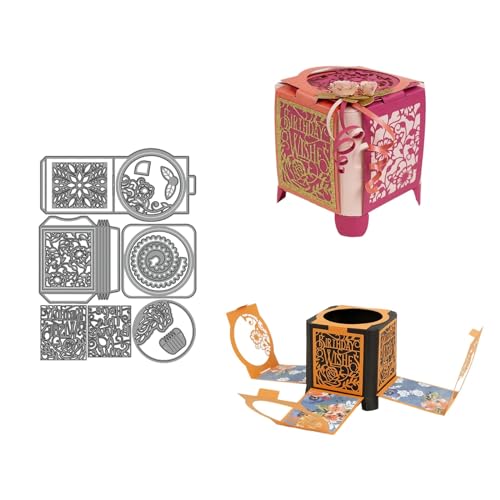 3D Kasten Metall Stanzschablone, Stanzformen, Stanzbögen, Prägeschablonen, Cutting Die Set, Stanzschablonen für DIY Scrapbooking, Fotoalbum Dekorative von Lotmouday