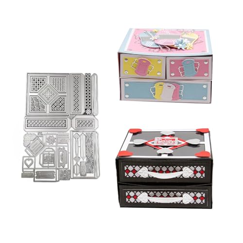 3D Kasten Metall Stanzschablone, Stanzformen, Stanzbögen, Prägeschablonen, Cutting Die Set, Stanzschablonen für DIY Scrapbooking, Fotoalbum Dekorative von Lotmouday