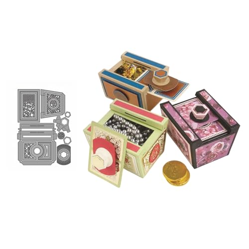 3D Kasten Metall Stanzschablone, Stanzformen, Stanzbögen, Prägeschablonen, Cutting Die Set, Stanzschablonen für DIY Scrapbooking, Fotoalbum Dekorative von Lotmouday