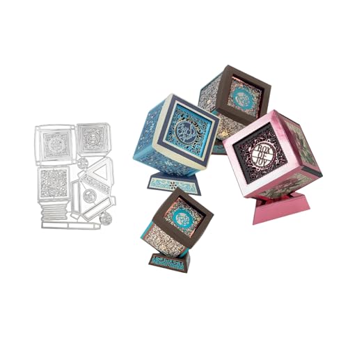3D Schachtel Metall Stanzschablone, Stanzformen, Stanzbögen, Prägeschablonen, Cutting Die Set, Stanzschablonen für DIY Scrapbooking, Fotoalbum Dekorative von Lotmouday