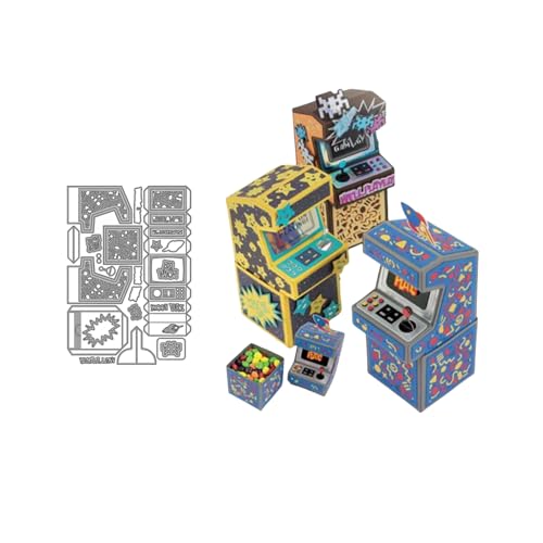 3D Spiel Box Metall Stanzschablone, Stanzformen, Stanzbögen, Prägeschablonen, Cutting Die Set, Stanzschablonen für DIY Scrapbooking, Fotoalbum Dekorative von Lotmouday