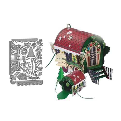 3D Weihnachten Kasten Metall Stanzschablone, Stanzformen, Stanzbögen, Prägeschablonen, Cutting Die Set, Stanzschablonen für DIY Scrapbooking, Fotoalbum Dekorative von Lotmouday
